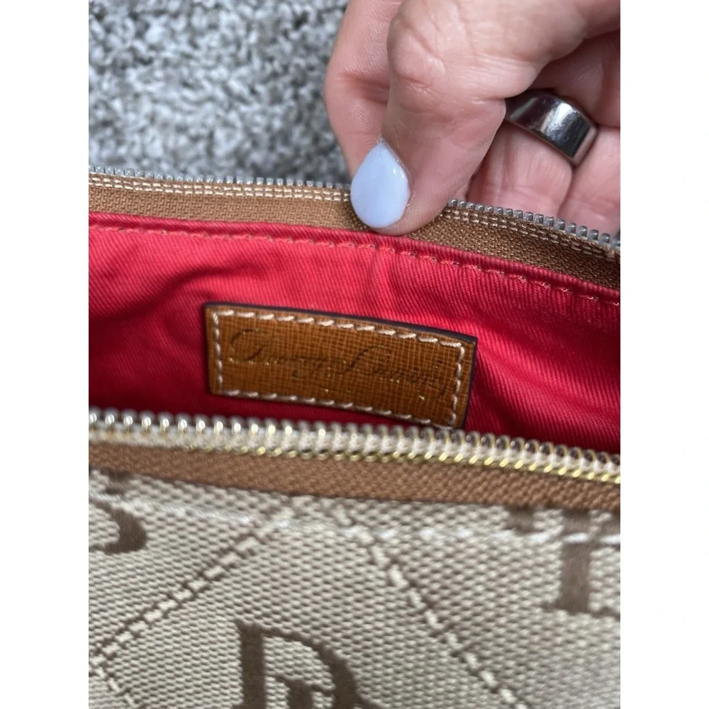Y2K Dooney & Bourke East West Collins Signature Monogram Hobo Shoulder Bag